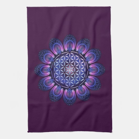 LEVENSSTROOM / Blume des Lebens - Mandala II Theedoek (Verticaal)