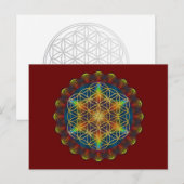 LEVENSSTROOM / Blume des Lebens - Mandala III Briefkaart (Voorkant / Achterkant)