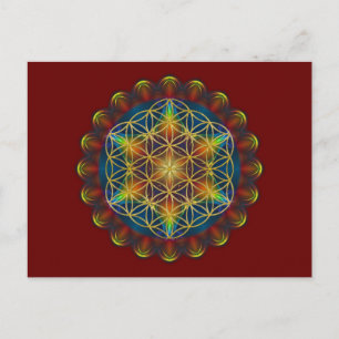 LEVENSSTROOM / Blume des Lebens - Mandala III Briefkaart