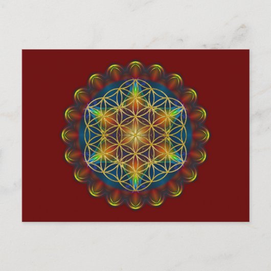 LEVENSSTROOM / Blume des Lebens - Mandala III Briefkaart (Voorkant)