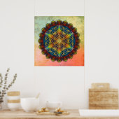 LEVENSSTROOM / Blume des Lebens - Mandala III Poster (Keuken)