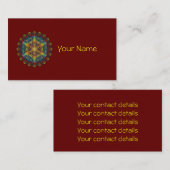 LEVENSSTROOM / Blume des Lebens - Mandala III Visitekaartje (Voorkant / Achterkant)