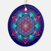 LEVENSSTROOM / Blume des Lebens - Mandala IV Keramisch Ornament (Links)