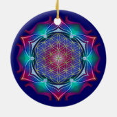 LEVENSSTROOM / Blume des Lebens - Mandala IV Keramisch Ornament (Achterkant)