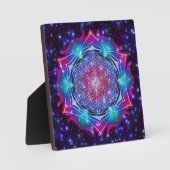 LEVENSSTROOM/Blume des Lebens Mandala IV Square Fotoplaat (Voorkant)
