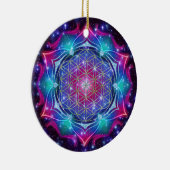 LEVENSSTROOM/Blume des Lebens Mandala IV Square Keramisch Ornament (Rechts)