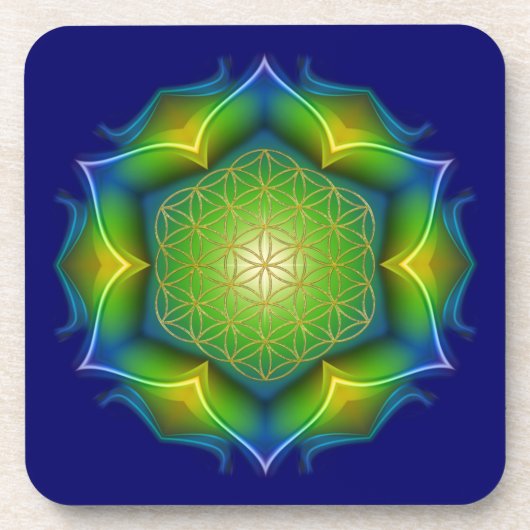LEVENSSTROOM / Blume des Lebens - Mandala V Onderzetter (Voorkant)