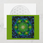 LEVENSSTROOM/Blume des Lebens Mandala V Square Briefkaart (Voorkant / Achterkant)