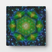 LEVENSSTROOM/Blume des Lebens Mandala V Square Fotoplaat (Voorkant)