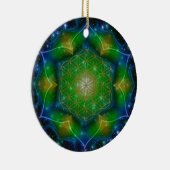 LEVENSSTROOM/Blume des Lebens Mandala V Square Keramisch Ornament (Rechts)