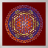 LEVENSSTROOM / Blume des lebens - Ornament I Poster (Voorkant)