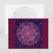 LEVENSSTROOM/Blume des Lebens Ornament I Square Briefkaart (Voorkant / Achterkant)