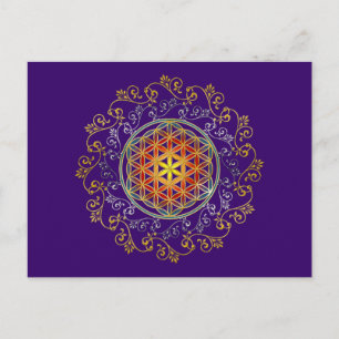 LEVENSSTROOM / Blume des lebens - Ornament IV Briefkaart