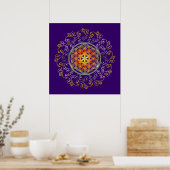 LEVENSSTROOM / Blume des lebens - Ornament IV Poster (Keuken)