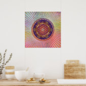 LEVENSSTROOM / Blume des Lebens - Ornament Poster (Keuken)