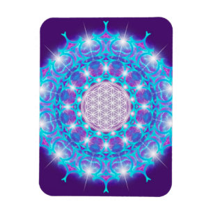 LEVENSSTROOM/Blume des Lebens Stars Mandala Magneet