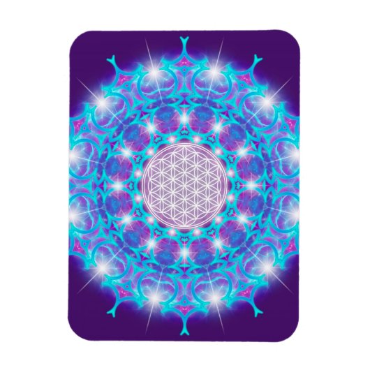 LEVENSSTROOM/Blume des Lebens Stars Mandala Magneet (Verticaal)
