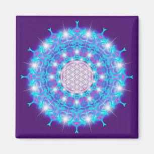 LEVENSSTROOM/Blume des Lebens Stars Mandala Magneet
