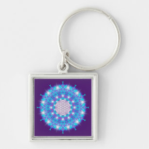 LEVENSSTROOM/Blume des Lebens Stars Mandala Sleutelhanger