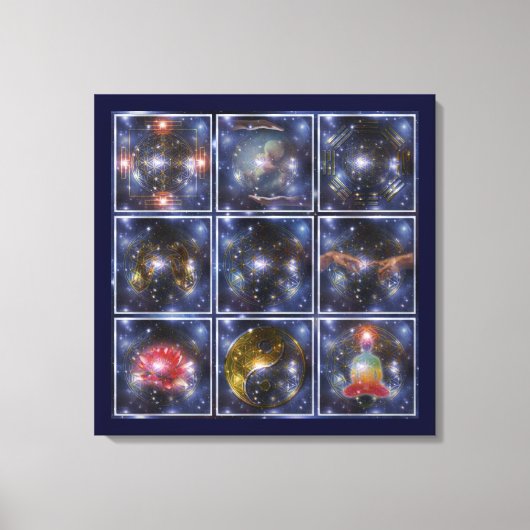 LEVENSSTROOM / Blume des Lebens - universum Canvas Afdruk (Voorkant)