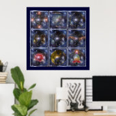 LEVENSSTROOM / Blume des Lebens - universum Poster (Thuiskantoor)