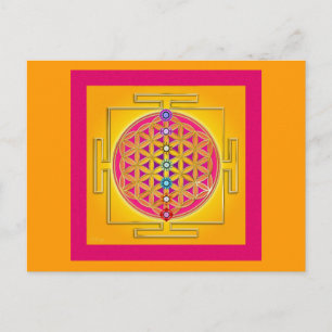 LEVENSSTROOM - Chakras Yantra Briefkaart