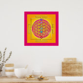 LEVENSSTROOM - Chakras Yantra Poster (Keuken)