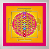 LEVENSSTROOM - Chakras Yantra Poster (Voorkant)
