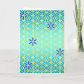 LEVENSSTROOM - cyaan geel patroon Kaart (Achterkant)