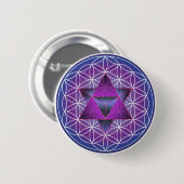 LEVENSSTROOM EN STAR TETRAHEDRON RONDE BUTTON 5,7 CM (Voorkant /achterkant)