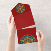 LEVENSSTROOM - Fractal Blossom 1 All In One Uitnodiging (Afscheurbaar)