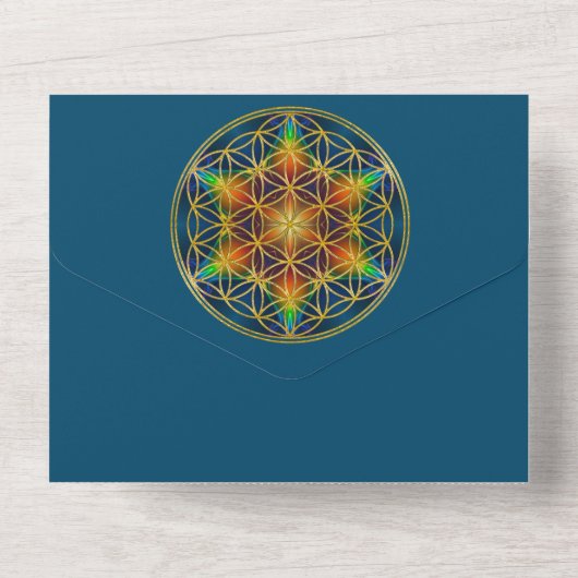 LEVENSSTROOM - Fractal Blossom 1 All In One Uitnodiging (Achterkant)