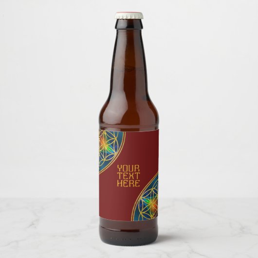 LEVENSSTROOM - Fractal Blossom 1 Bier Etiket (Voorkant)