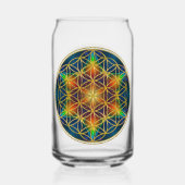 LEVENSSTROOM - Fractal Blossom 1 Blikvorm Glas (Achterkant)
