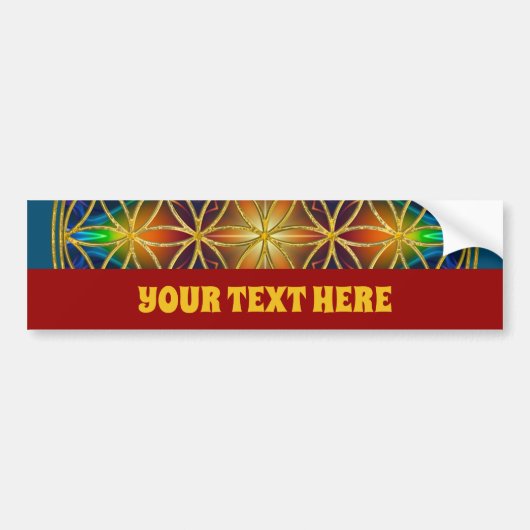 LEVENSSTROOM - Fractal Blossom 1 Bumpersticker (Voorkant)