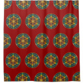 LEVENSSTROOM - Fractal Blossom 1 Douchegordijn (Voorkant)