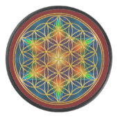 LEVENSSTROOM - Fractal Blossom 1 Hockey Puck (Voorkant)