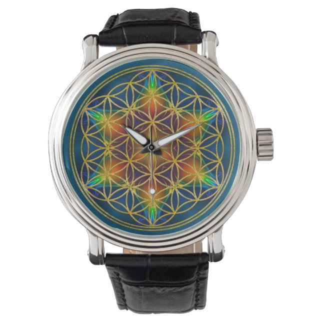 LEVENSSTROOM - Fractal Blossom 1 Horloge (Voorkant)
