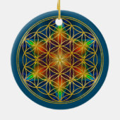 LEVENSSTROOM - Fractal Blossom 1 Keramisch Ornament (Achterkant)