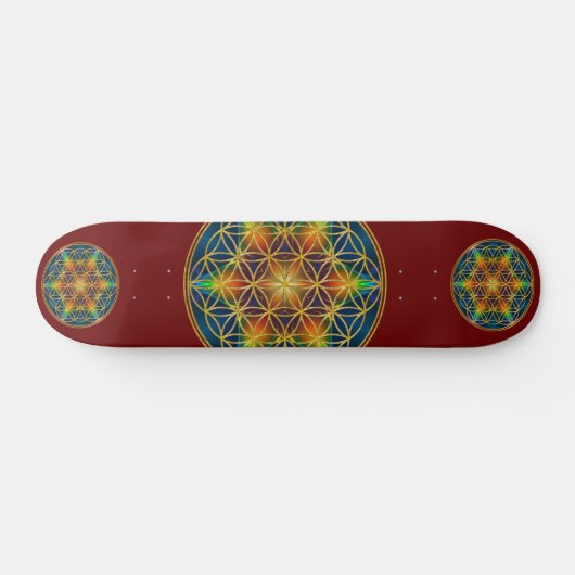 LEVENSSTROOM - Fractal Blossom 1 Persoonlijk Skateboard (Horizontaal)