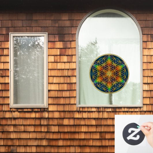 LEVENSSTROOM - Fractal Blossom 1 Raamsticker (Huis Raam)