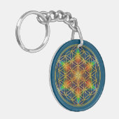 LEVENSSTROOM - Fractal Blossom 1 Sleutelhanger (Voorkant Links)