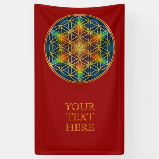 LEVENSSTROOM - Fractal Blossom 1 Spandoek (Verticaal)