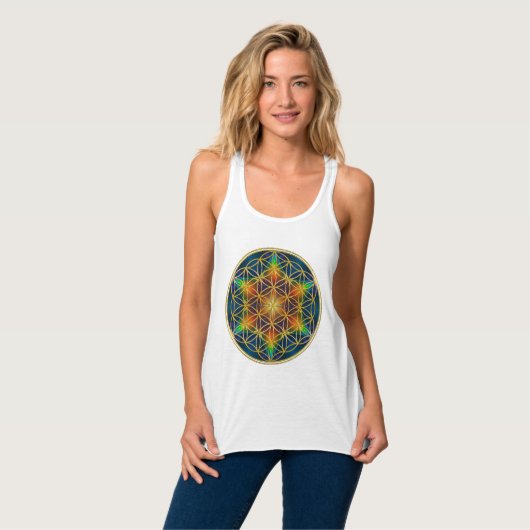 LEVENSSTROOM - Fractal Blossom 1 Tanktop (Volledige Voorkant)
