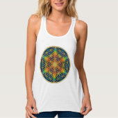 LEVENSSTROOM - Fractal Blossom 1 Tanktop (Voorkant)