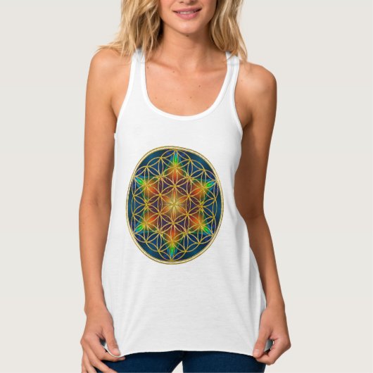 LEVENSSTROOM - Fractal Blossom 1 Tanktop (Voorkant)