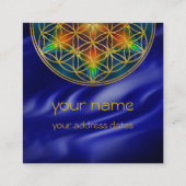 LEVENSSTROOM - Fractal Blossom 1 Vierkante Visitekaartje (Achterkant)