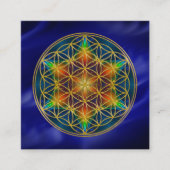 LEVENSSTROOM - Fractal Blossom 1 Vierkante Visitekaartje (Voorkant)