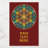 LEVENSSTROOM - Fractal Blossom 1 Voedselcontainer Etiket (Enkel label)