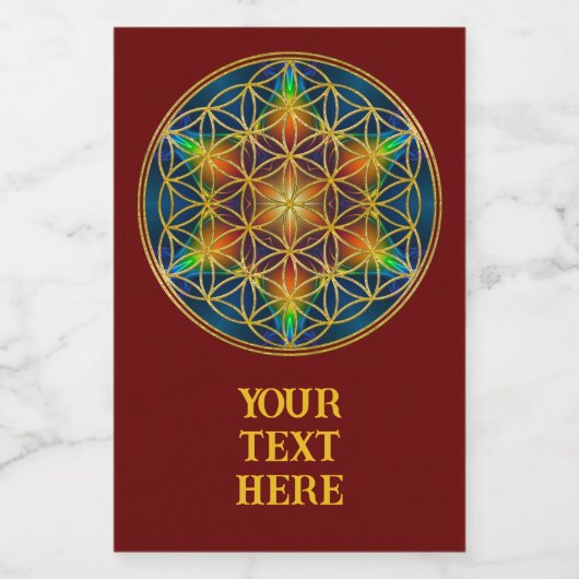 LEVENSSTROOM - Fractal Blossom 1 Voedselcontainer Etiket (Enkel label)